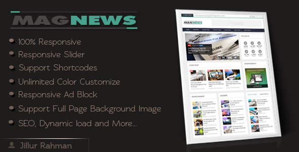 MagNews – Responsive Blogger Template