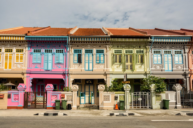 singapur, barvy, budovy, Joo Chiat Road, cestování
