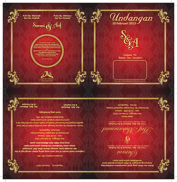 Download Desain  Undangan  Pernikahan Elegan Format 