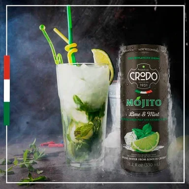 Lime and Mint Mojito Italian Sparkling Beverage by Fonti di Crodo
