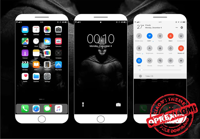 Downoad Tema Batman x iPhone X Mtz Spesial Final Update Terbaru Dan Keren