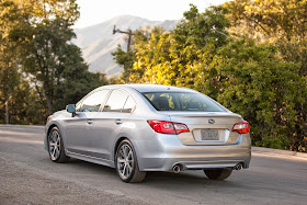 Rear three-quarter view of 2015 Subaru Legacy