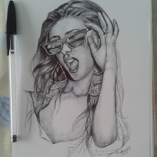 desenho com caneta bic