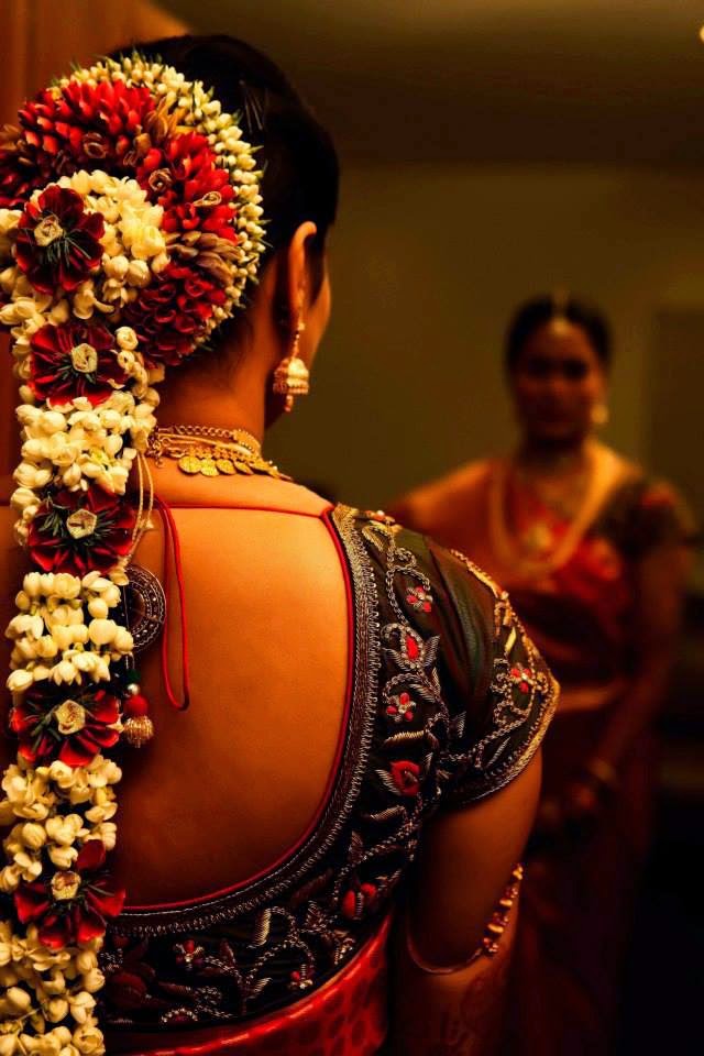 Most Gorgeous South Indian Brides We're Crushing On! *With Some Serious Hair  Goals* | Indian bridal hairstyles, Bridal hairstyle indian wedding, Bridal  hair decorations