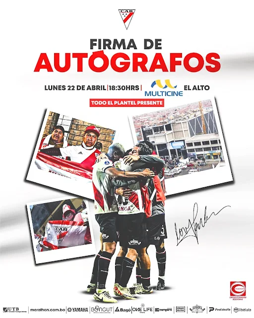 El Primer Plantel de Always Ready Firmara autografos este lunes en el Multicine de El Alto