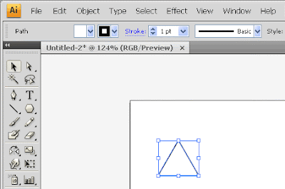 Segitiga sama kaki pada Adobe Illustrator