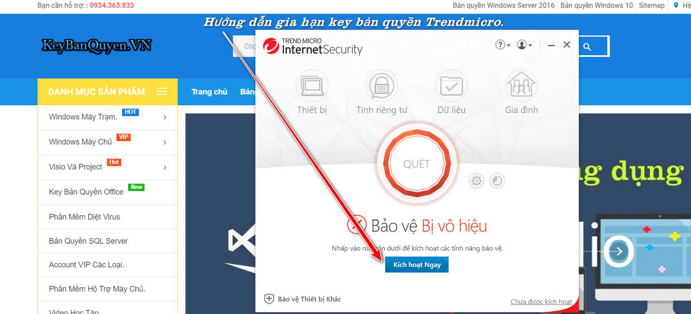 Hướng dẫn gia hạn key bản quyền Trendmicro.