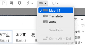 キーボード設定をMap 1:1に変更する