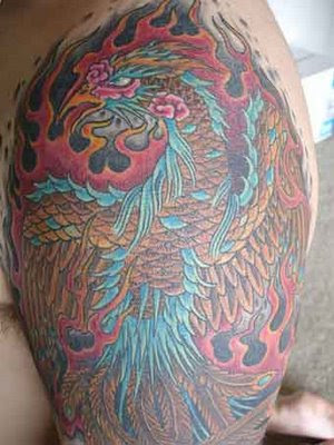 phoenix tattoo arm