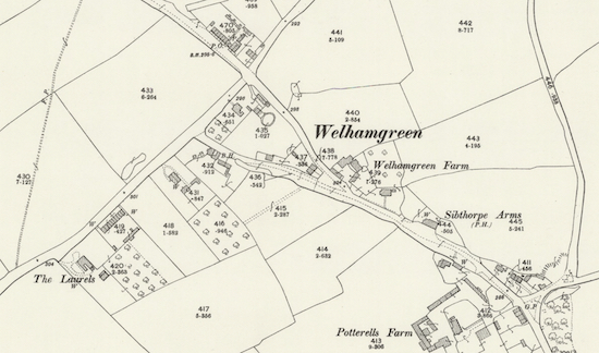 OS 25 inch to the mile map of Welham Green