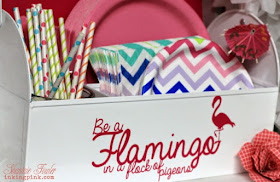 SRM Stickers Blog - Vinyl Flamingo Fun with Shantaie - #vinyl #pink #matte #homedecor #picnic #DIY
