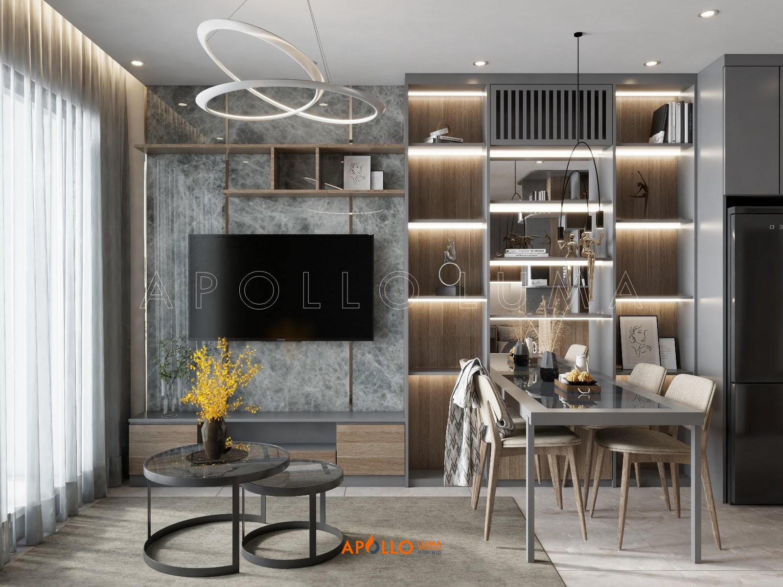 Concept thiết kế nội thất căn hộ 1PN Imperia Smart City Tây Mỗ phong cách Đương Đại