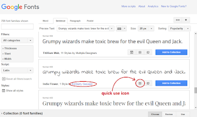 how to use google fonts in blogger blogs
