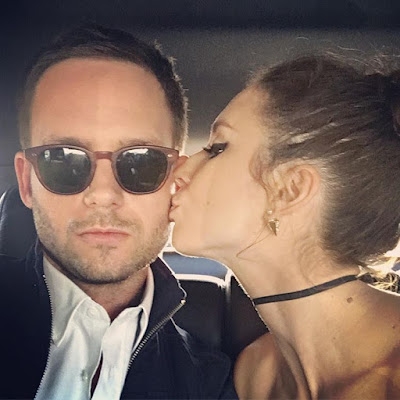 Troian Bellisario kissing husband Patrick J. Adams. Teen Choice Awards