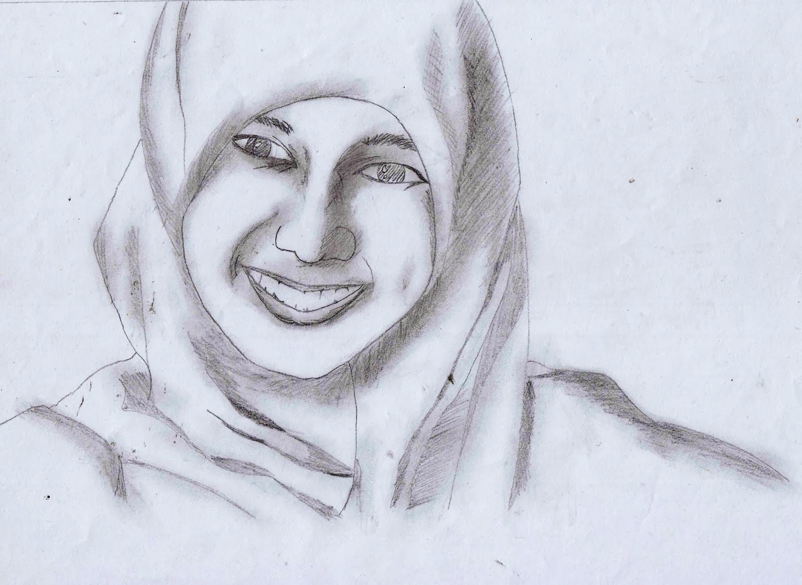 Sketsa Gambar Wanita Hijab Sobsketsa