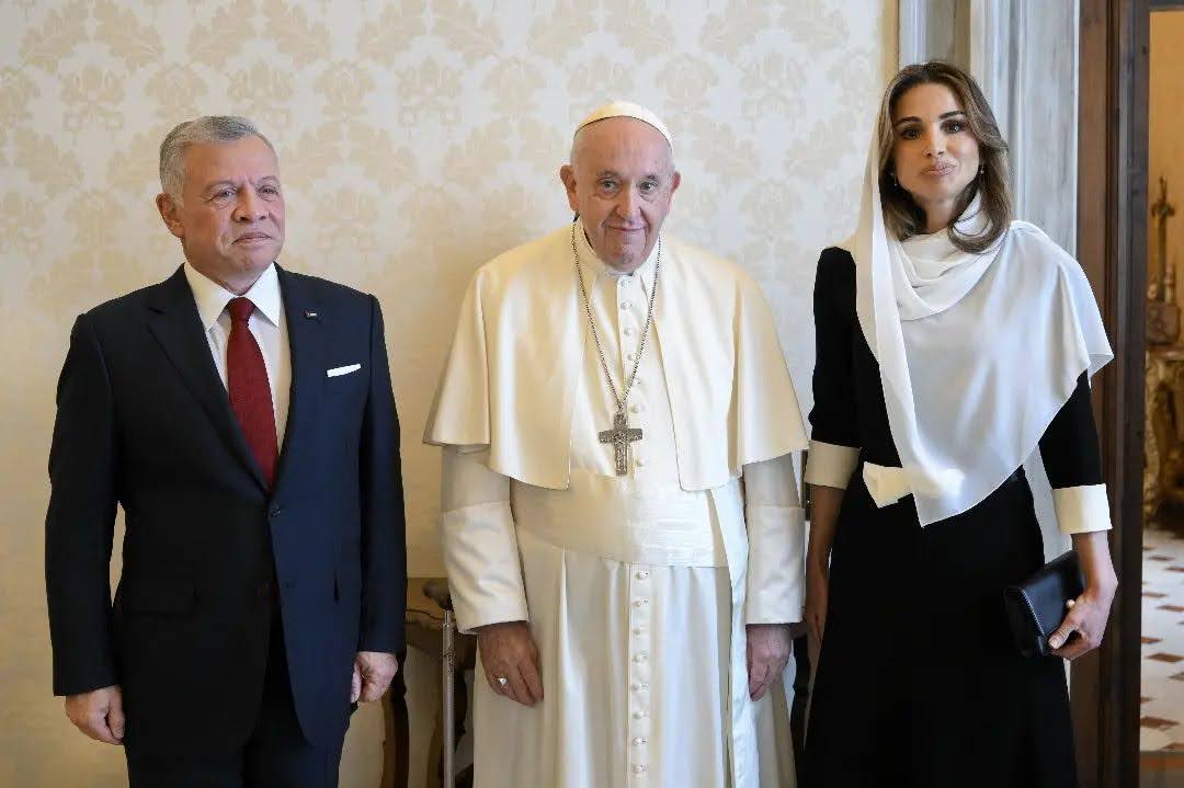 King Abdullah II and Queen Rania of Jordan are visiting the Vatican City for a private audience with Pope Francis