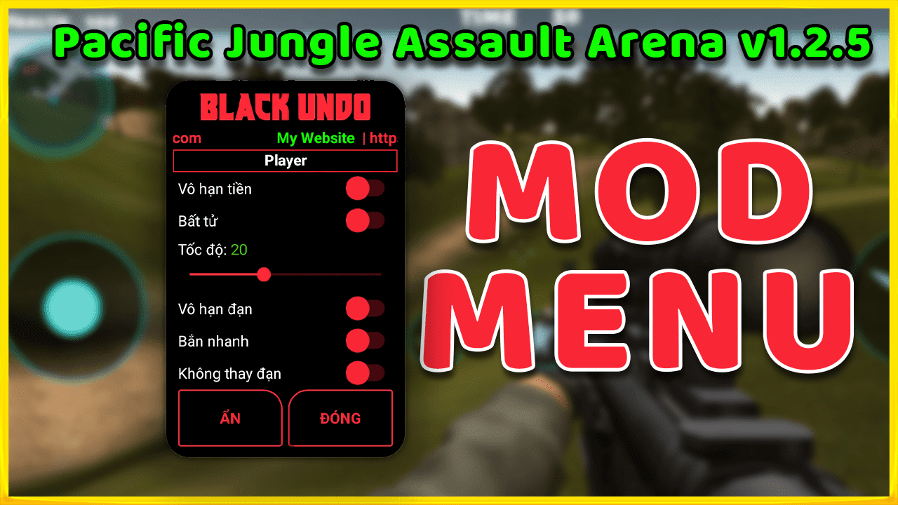 Mod Pacific Jungle Assault Arena 1.2.5 (Menu, Chạy Nhanh, Full Vàng)
