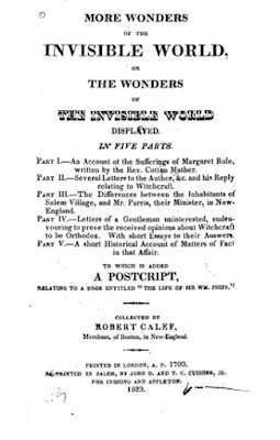 Climbing My Family Tree: More Wonders of the Invisible World, by Robert Calef, 1823