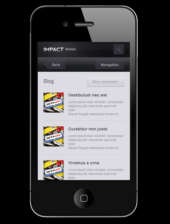 Impact Mobile - Mobile Site Templates