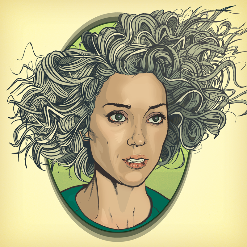 drawing of St Vincent Annie Clark