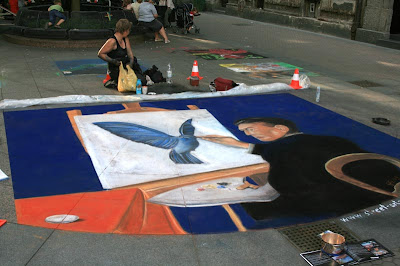 street painting, graffiti 3d