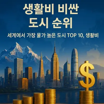 생활비 비싼 도시 순위: 세계에서 가장 물가 높은 도시 TOP 10, 생활비 비교
