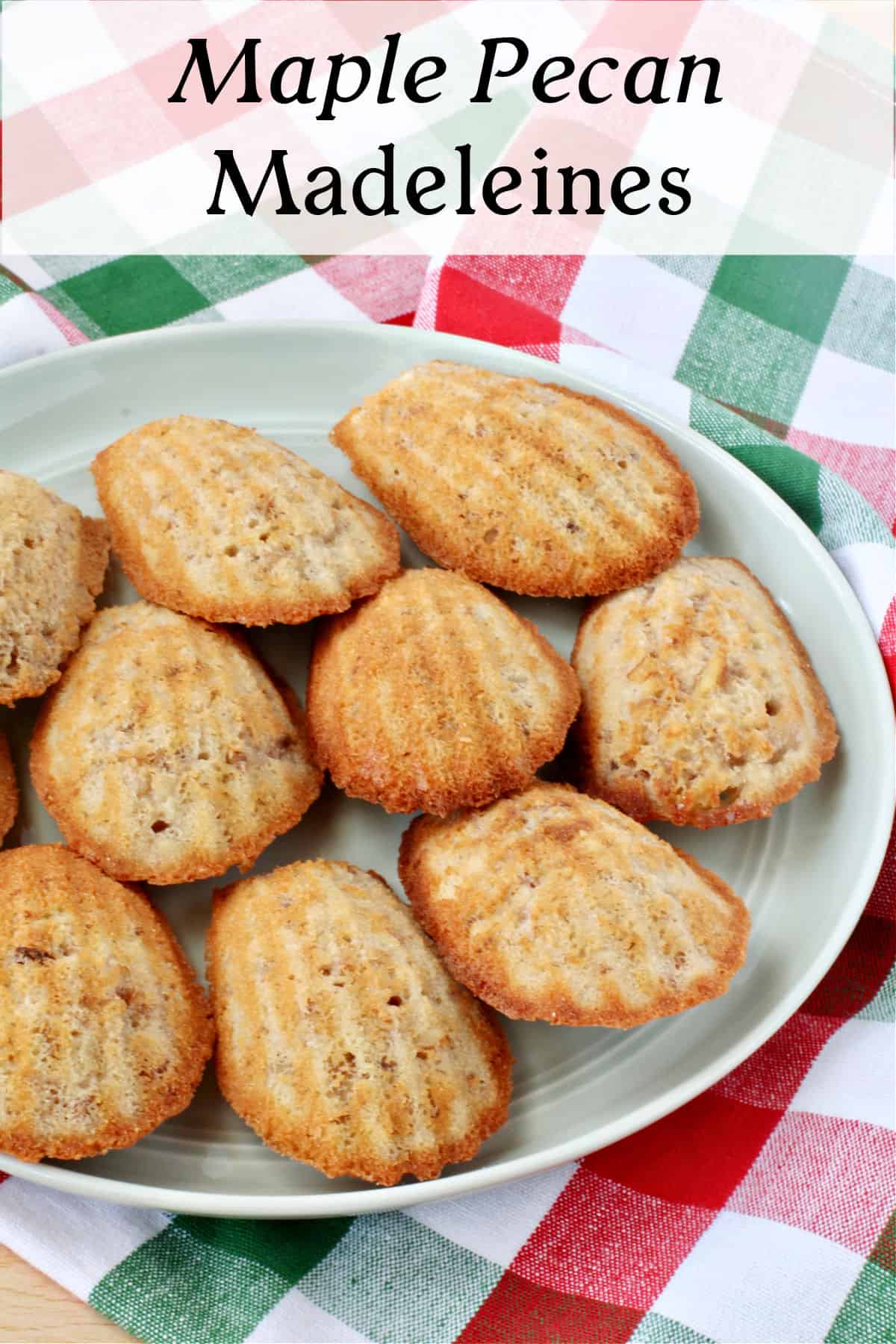 Maple Pecan Madeleines on a plate