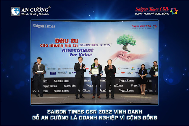 Saigon Times CSR 2022 vinh danh gỗ an cường là doanh nghiệp vì cộng đồng