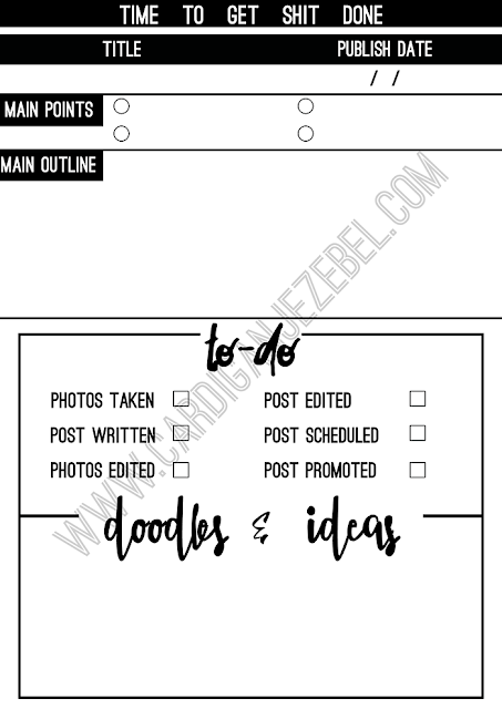 Blog post planner printable || Freebie Friday