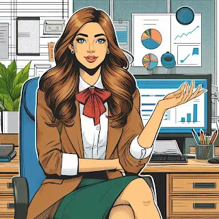 AIが仕事に影響を与えるイラスト:オフィスやスキルアップの様子が描かれている