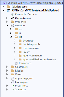 Getting Started With Bootstrap-Table In An ASP.NET Core MVC 5 Web Application With EF Core And SQL Server