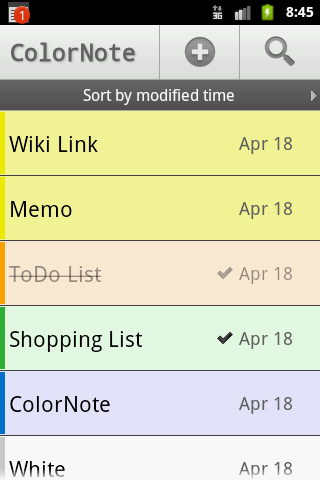 ColorNote Notepad Android Apps