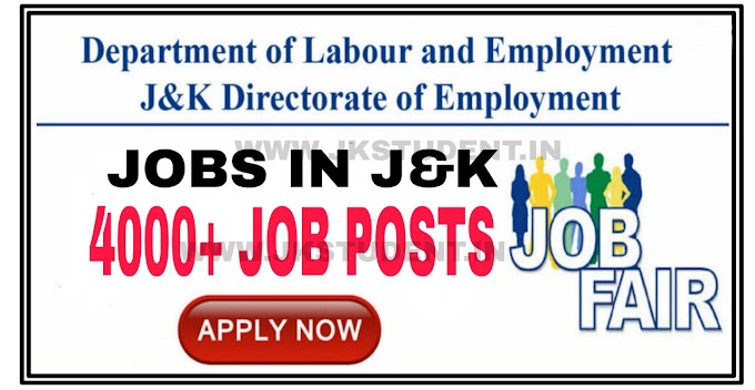 Mega Jobs Recruitment In J&K For 4000+ Posts Check Details And Apply