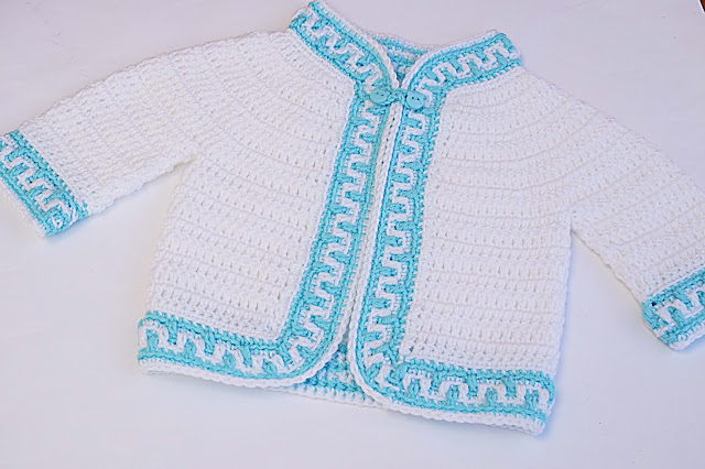 5 - Crochet Imagen Chaqueta a crochet ribeteada con puntada mosaico por Majovel Crochet