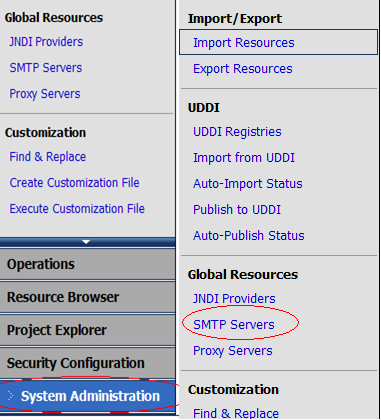 SMTP Server Creation in OSB