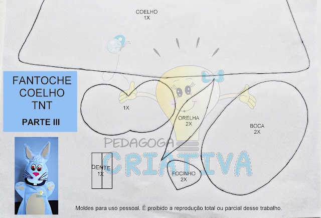 MOLDES FANTOCHE COELHO