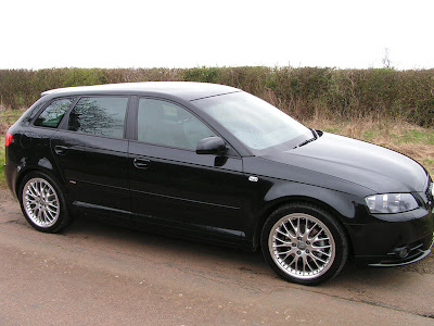 Black audi a3 with 18 inch 20 Spoke Alloy wheels