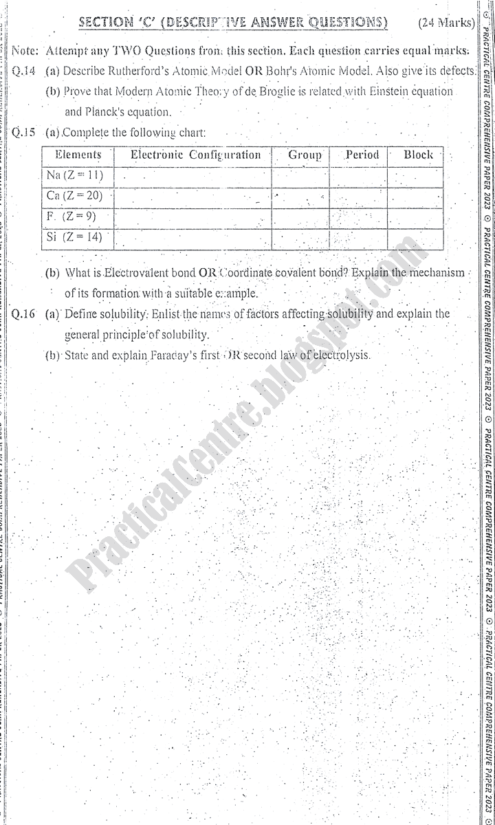 chemistry-9th-practical-centre-guess-paper-2023-science-group