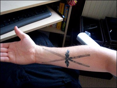 drum sticks tattoo