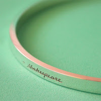 Shakespeare sterling silver bangle bracelet