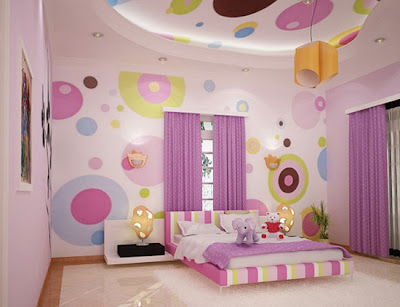 dormitorio adolescente en púrpura
