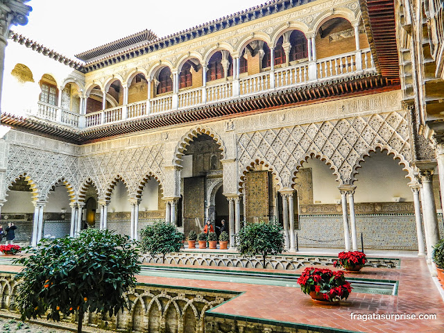 Pátio das Donzelas no Real Alcázar de Sevilha