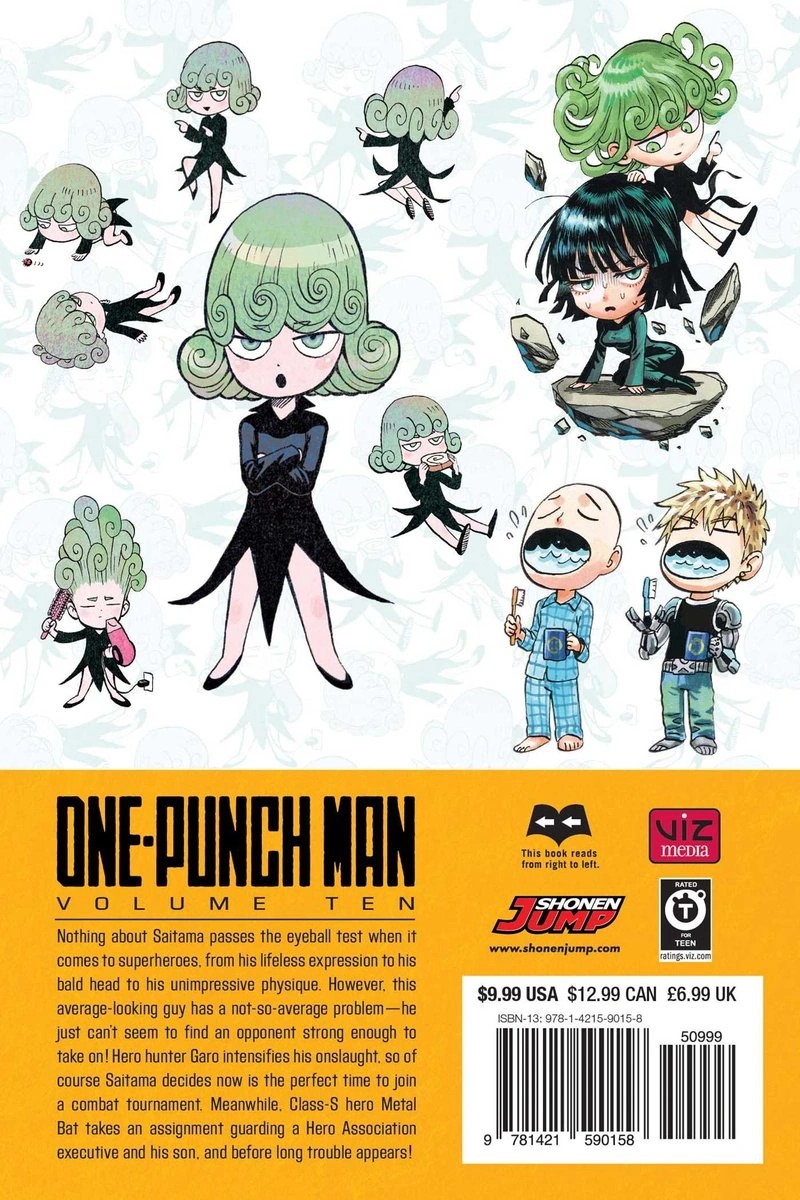 Senritsu no Tatsumaki in OPM Manga Covers