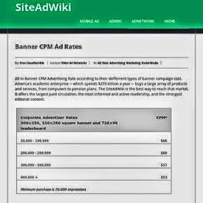 banner ad cpm rate