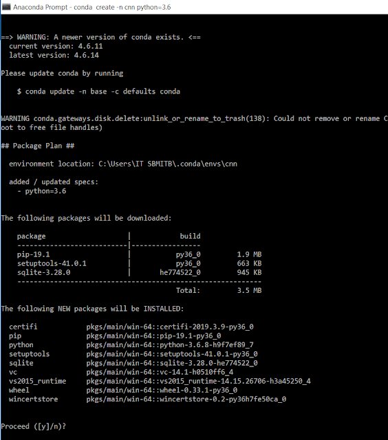 Create Conda New Environment Process