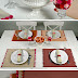 Carpet placemats, napkin rings 