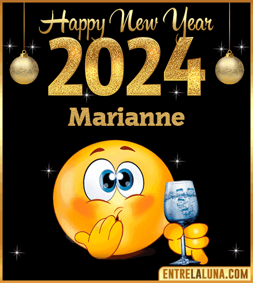 Gif wishes Happy New Year 2024 animated Marianne