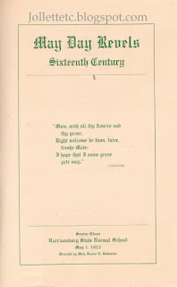 Program May Day 1923 Harrisonburg Normal School http://jollettetc.blogspot.com