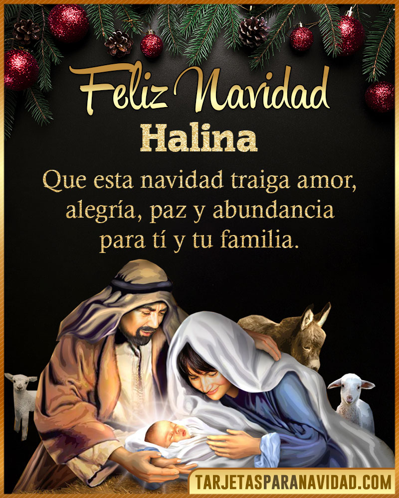 Tarjeta bonita de Navidad para Halina