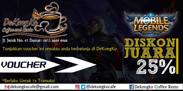 Voucher Juara Mobile Legend Cafe